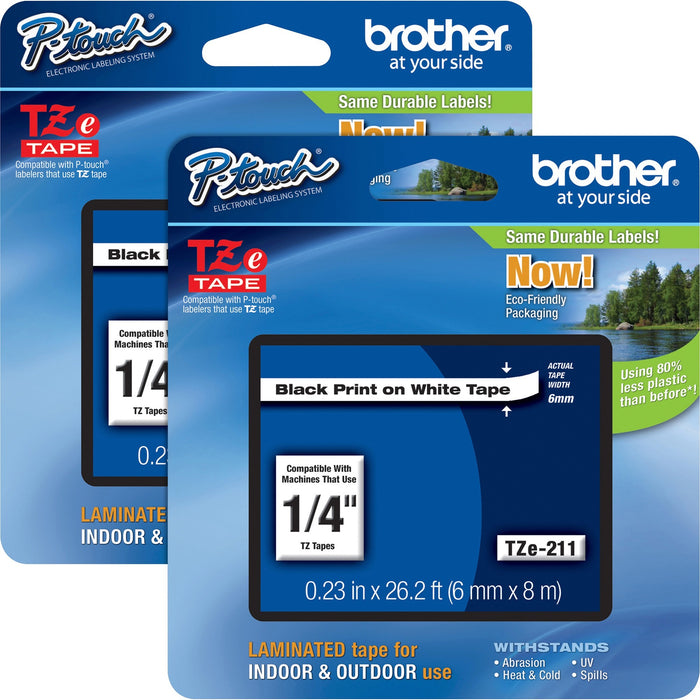 Brother P-touch TZe Laminated Tape Cartridges