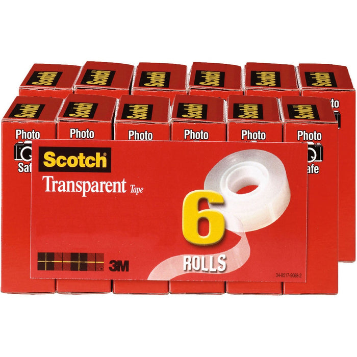 Scotch Transparent Tape - 3/4"W