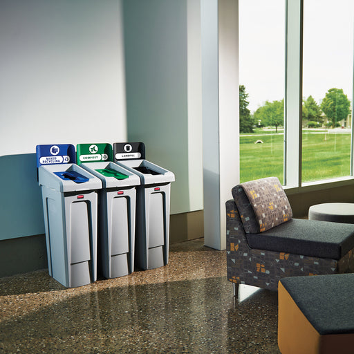 Rubbermaid Commercial Slim Jim Recycling Station