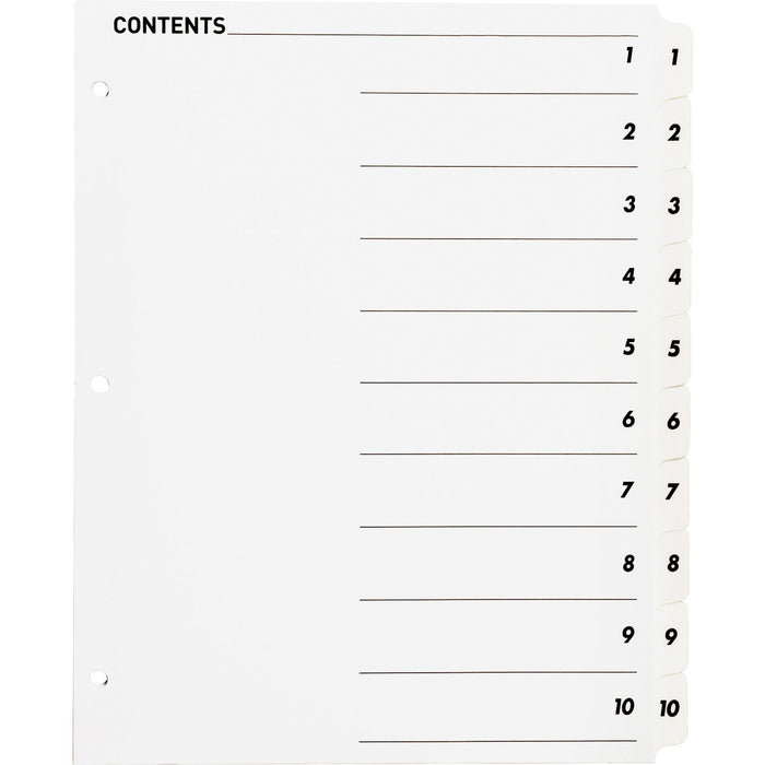 Business Source Table of Content Quick Index Dividers