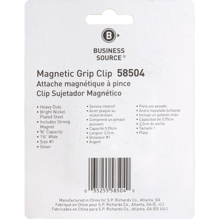 Business Source Magnetic Grip Clips