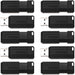 32GB PinStripe USB Flash Drive - Business 10pk - Black