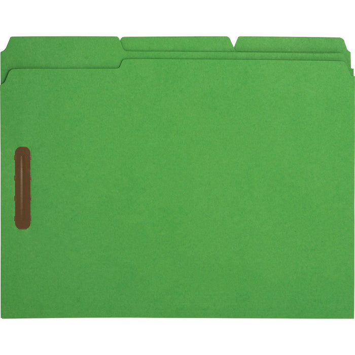 Business Source 1/3 Tab Cut Letter Recycled Fastener Folder