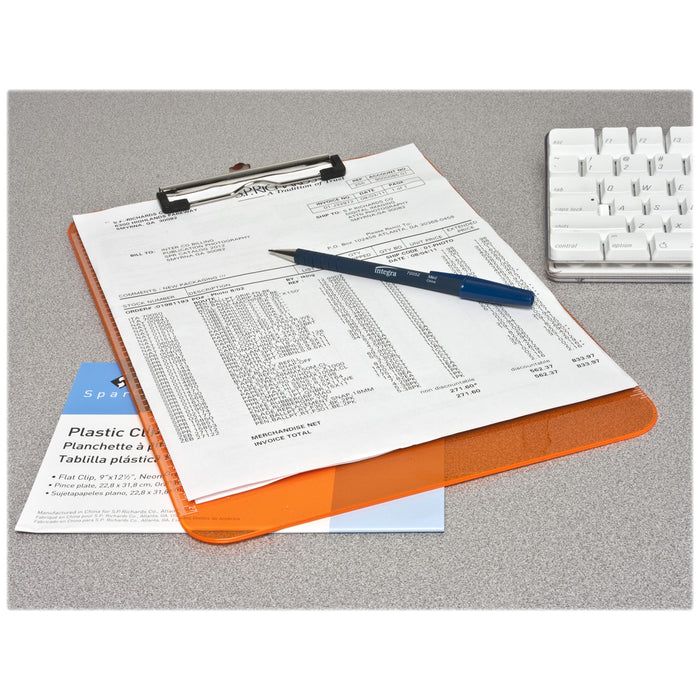 Business Source Flat Clip Clipboard