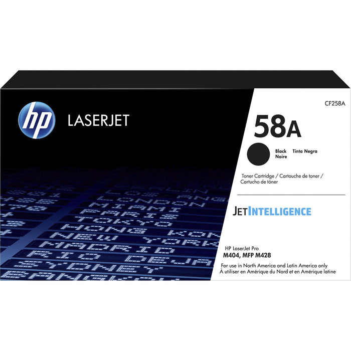 HP 58A (CF258A) Original Standard Yield Laser Toner Cartridge - Black - 1 Each