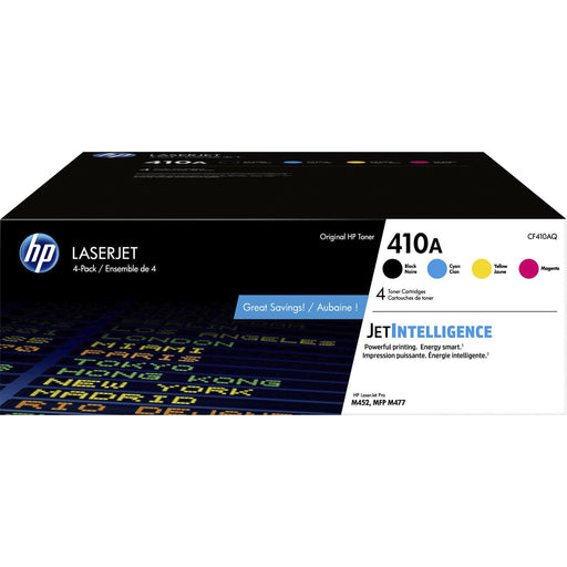 HP 410A (CF410AQ) Original Laser Toner Cartridge - Combo Pack - Black, Cyan, Magenta, Yellow - 4 / Carton