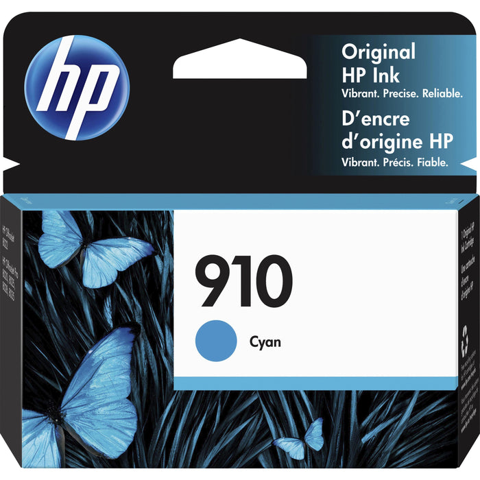 HP 910 (3YL58AN) Original Standard Yield Inkjet Ink Cartridge - Cyan - 1 Each