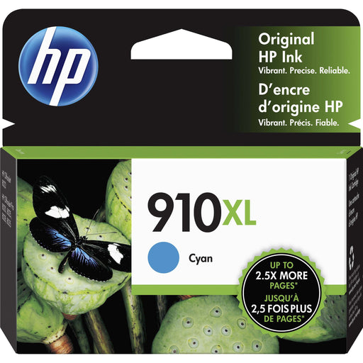 HP 910XL (3YL62AN) Original High Yield Inkjet Ink Cartridge - Cyan - 1 Each