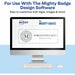 The Mighty Badge® The Mighty Badge Printable Insert Sheets, 100 Clear Inserts, Inkjet