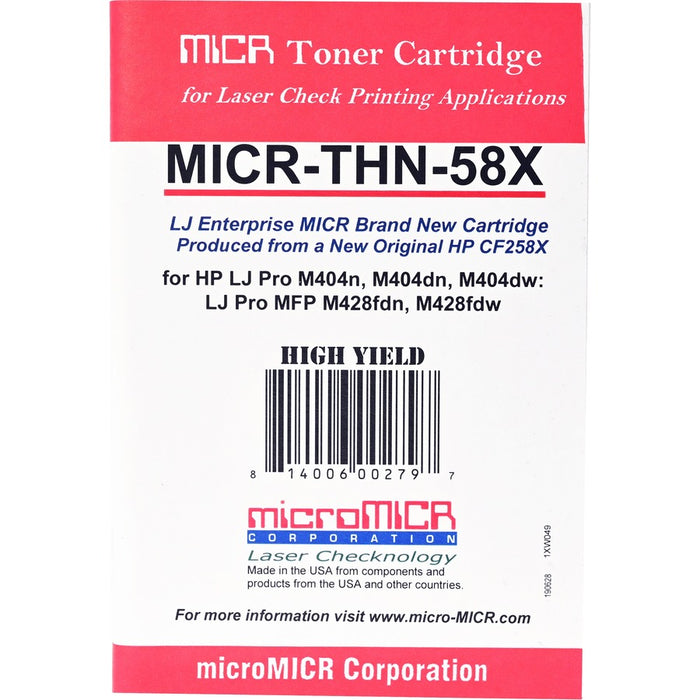 microMICR MICR Toner Cartridge - Alternative for HP 58X