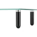 Lorell 4-leg Single Shelf Glass Monitor Stand