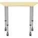 Lorell Height-adjustable Trapezoid Table