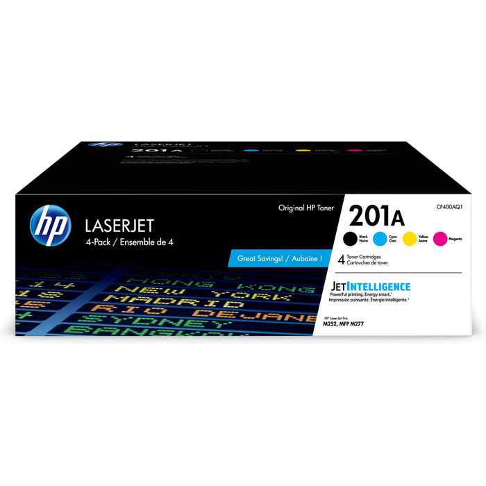 HP 201A Original Laser Toner Cartridge - Combo Pack - Black, Cyan, Magenta, Yellow - 4 / Carton