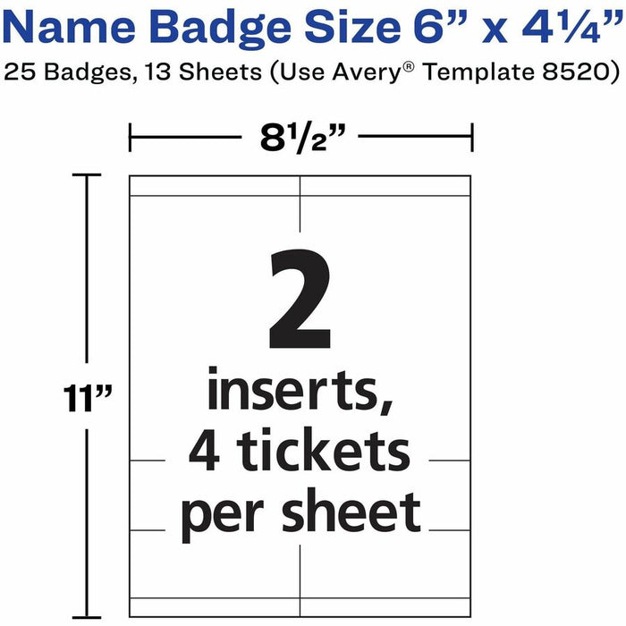 Avery® Vertical Name Badges & Tickets