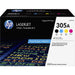 HP 305A (CE305AQ1) Original Laser Toner Cartridge - Combo Pack - Black, Cyan, Magenta, Yellow - 4 / Carton