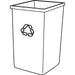 Rubbermaid Commercial 50-Gallon Square Recycling Container