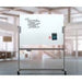 U Brands Magnetic Glass Dry Erase Board Rolling Easel