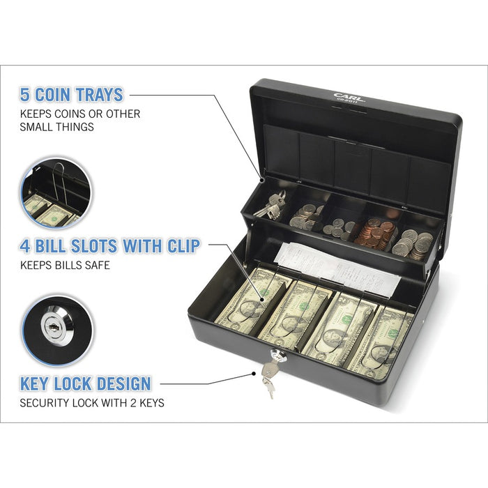 CARL Bill Slots Steel Security Cash Box