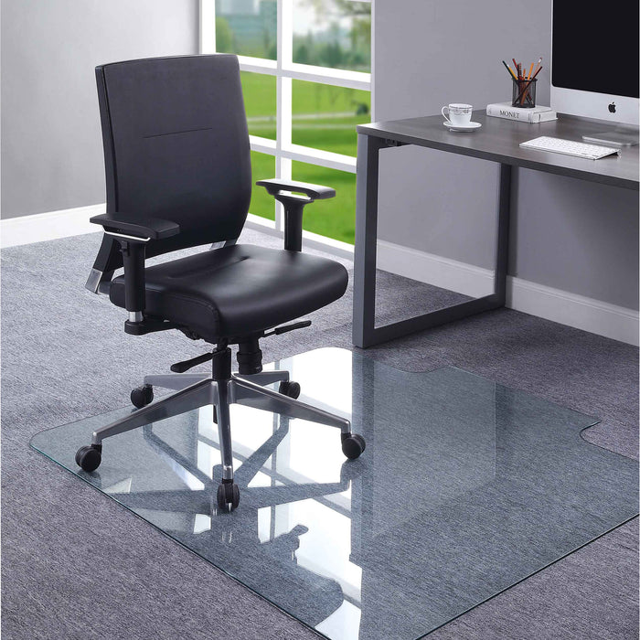 Lorell Glass Chairmat with Lip