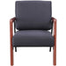 Lorell Fabric Back/Seat Rubber Wood Lounge Chair
