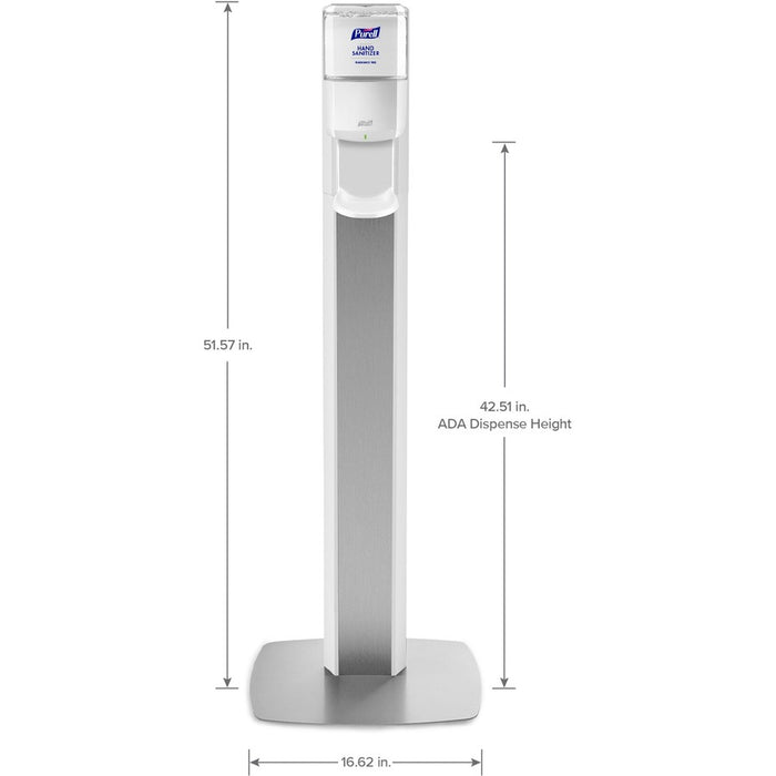 PURELL® Messenger ES8 Silver Panel Floor Stand with Dispenser