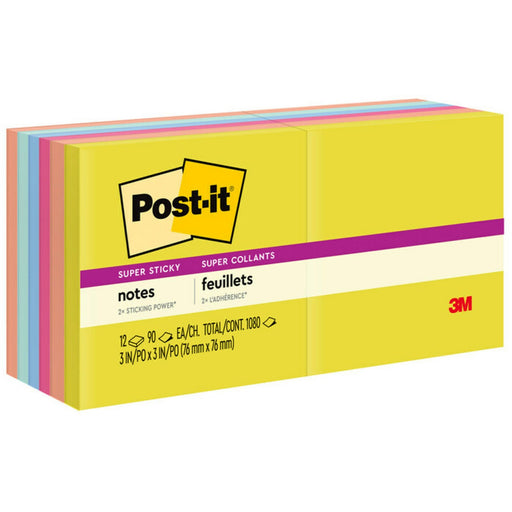 Post-it® Super Sticky Note Pads - Summer Joy Color Collection