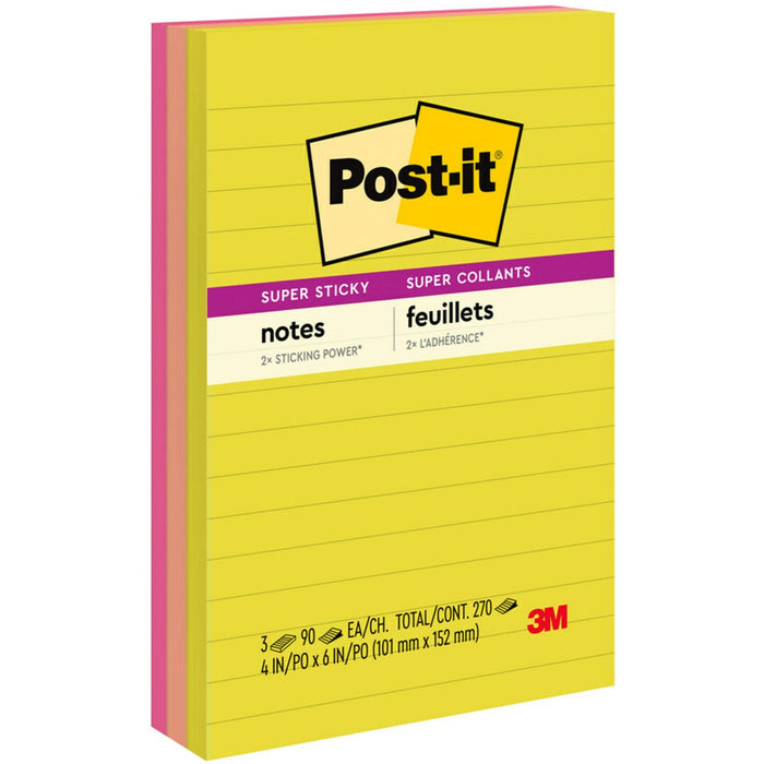 Post-it® Super Sticky Multi-Pack Notes - Summer Joy Color Collection