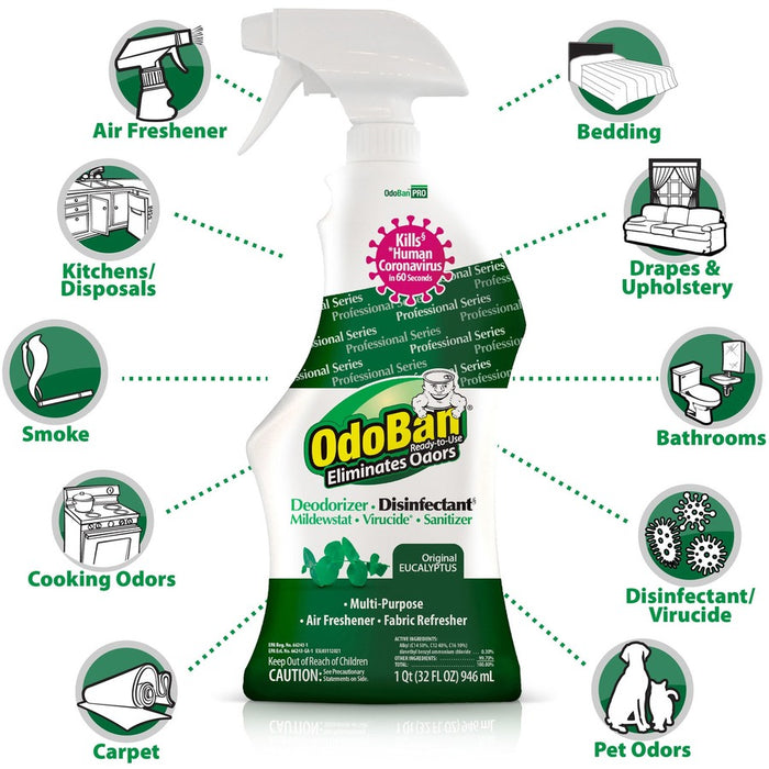 OdoBan Eucalyptus Deodorizer Disinfectant Spray