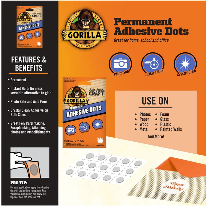 Gorilla Permanent Adhesive Dots