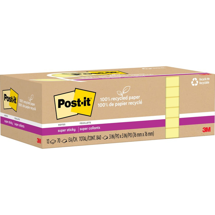 Post-it® Recycled Super Sticky Notes