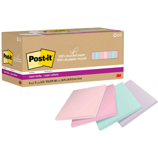 Post-it® Recycled Super Sticky Notes