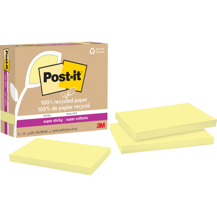 Post-it® Recycled Super Sticky Notes