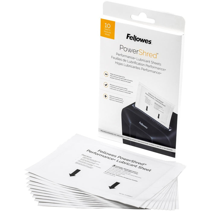 Fellowes Powershred Performance+ Lubricant Sheets