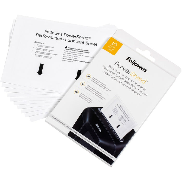 Fellowes Powershred Performance+ Lubricant Sheets