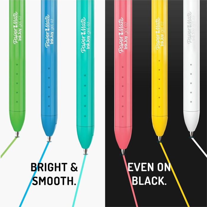 Paper Mate Inkjoy Gel Bright! Pens, Medium Point (0.7mm)