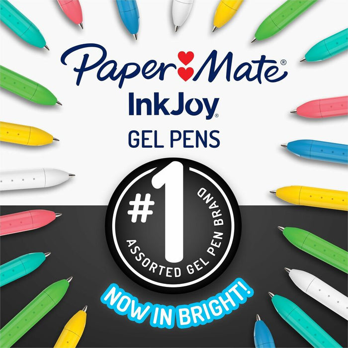 Paper Mate Inkjoy Gel Bright! Pens, Medium Point (0.7mm)
