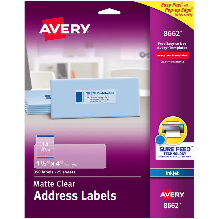 Avery® Easy Peel Inkjet Printer Mailing Labels