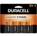 Duracell Coppertop Alkaline 9V Batteries