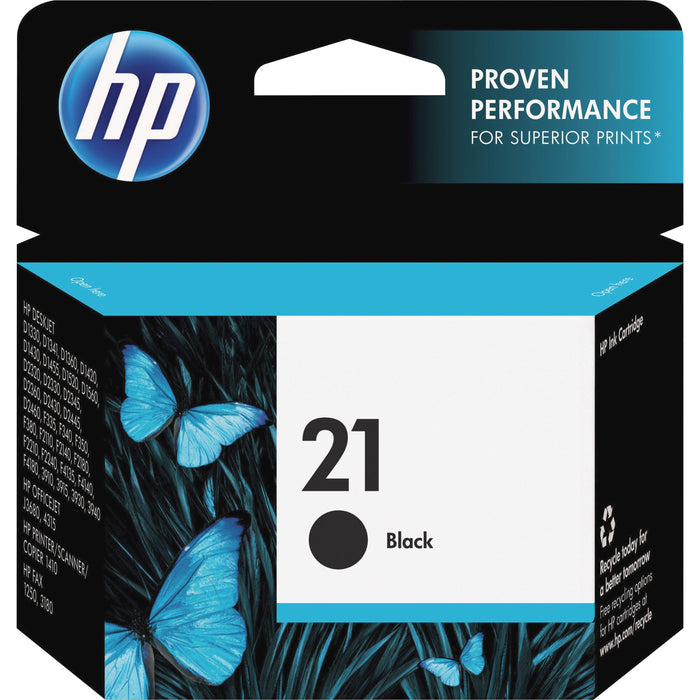 HP 21 (C9351AN) Original Inkjet Ink Cartridge - Black - 1 Each