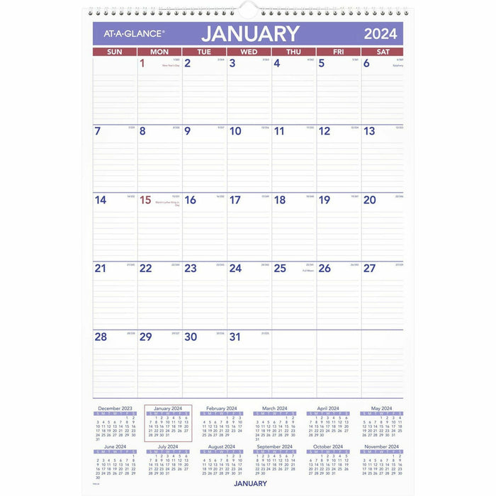 At-A-Glance Recycled Monthly Wall Calendar