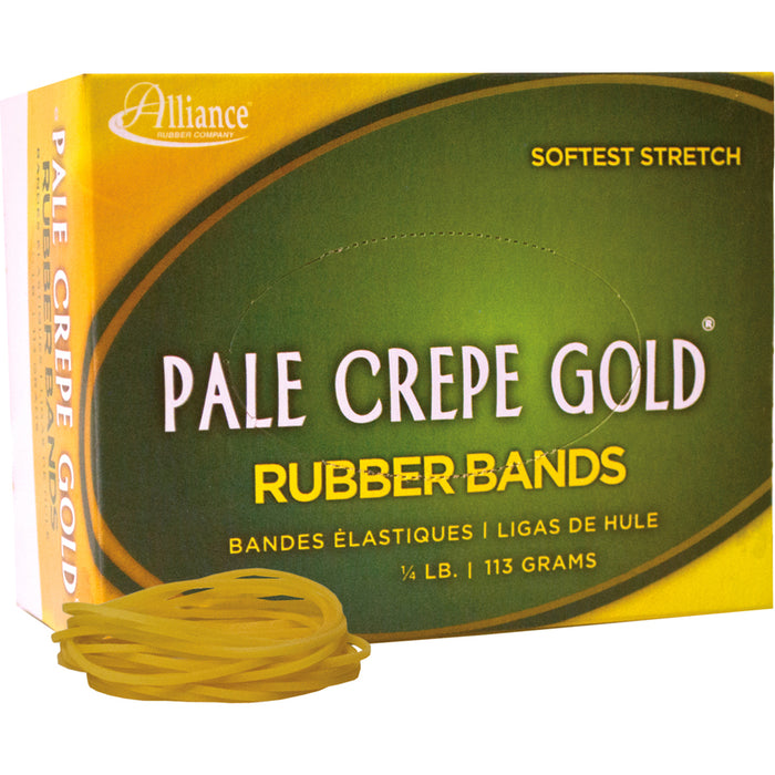 Alliance Rubber 20169 Pale Crepe Gold Rubber Bands - Size #16