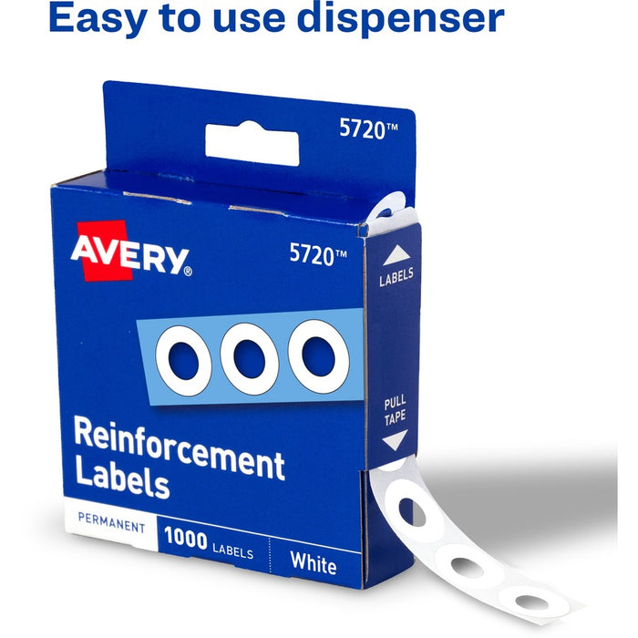 Avery® White Self-Adhesive Reinforcement Labels