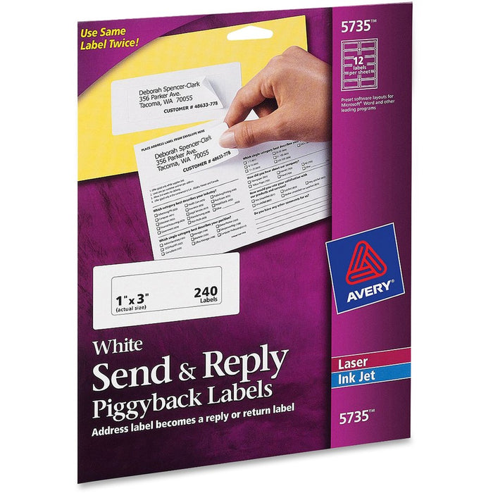 Avery® Send & Reply Piggyback Labels