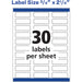 Avery® White Return Address Labels, Sure Feed(R), 3/4" x 2-1/4" , 600 Labels (8257)