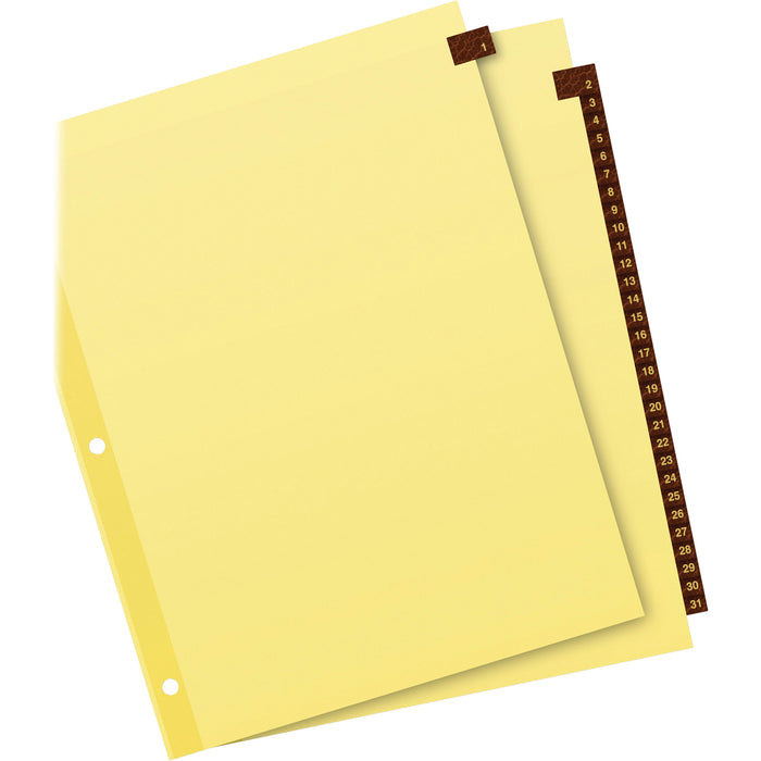 Avery® Preprinted Tab Dividers - Gold Reinforced Edge