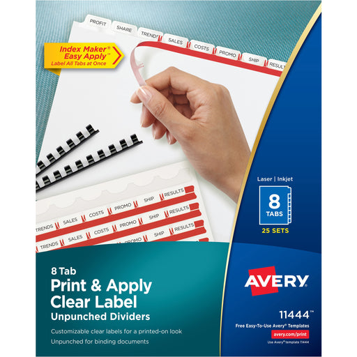 Avery® Print & Apply Label Unpunched Dividers - Index Maker Easy Apply Label Strip