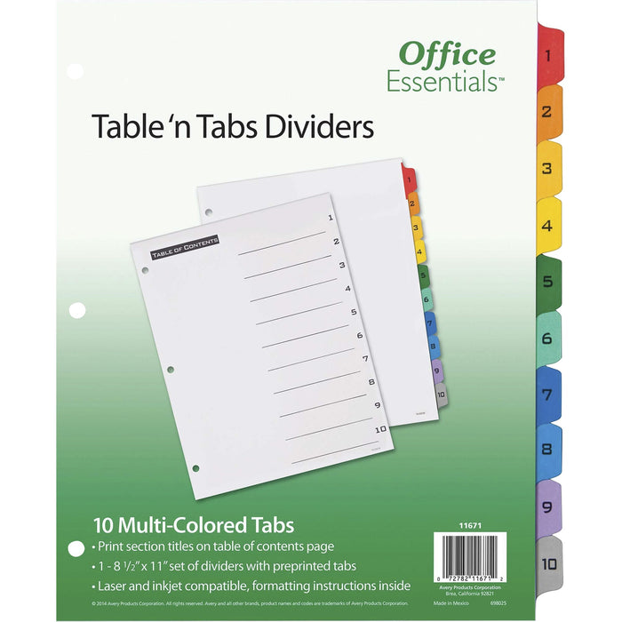 Avery® Table 'N Tabs Numeric Dividers