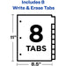 Avery® Big Tab Eraseable Write-On Dividers