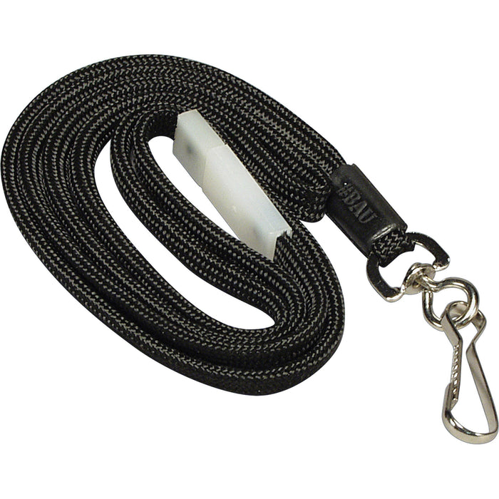 SICURIX Hook Fastener Breakaway Lanyard - 1 Each - 0.3 Width x 36 Length - Black