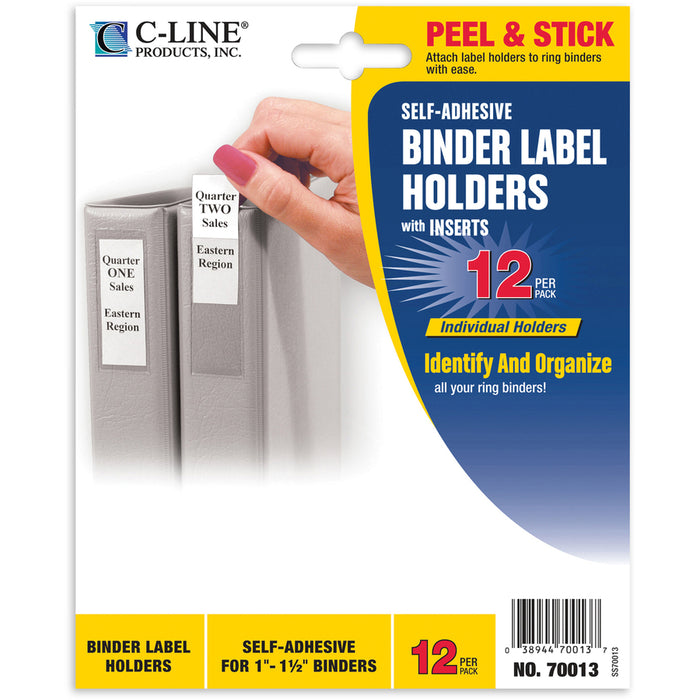 C-Line Self-Adhesive Binder Label Holders